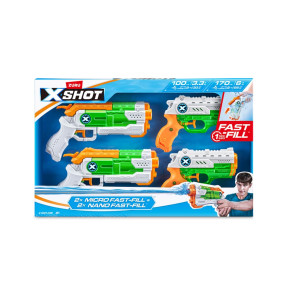 Набір водних бластерів X-Shot Fast Fill Combo Pack 2 Micro And 2 Nano (11856R)