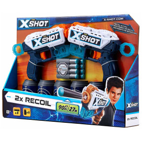 Набір бластерів X-Shot EXCEL Double Pulse (2 види зброї, 6 банок, 8 патронів) (36202Z)
