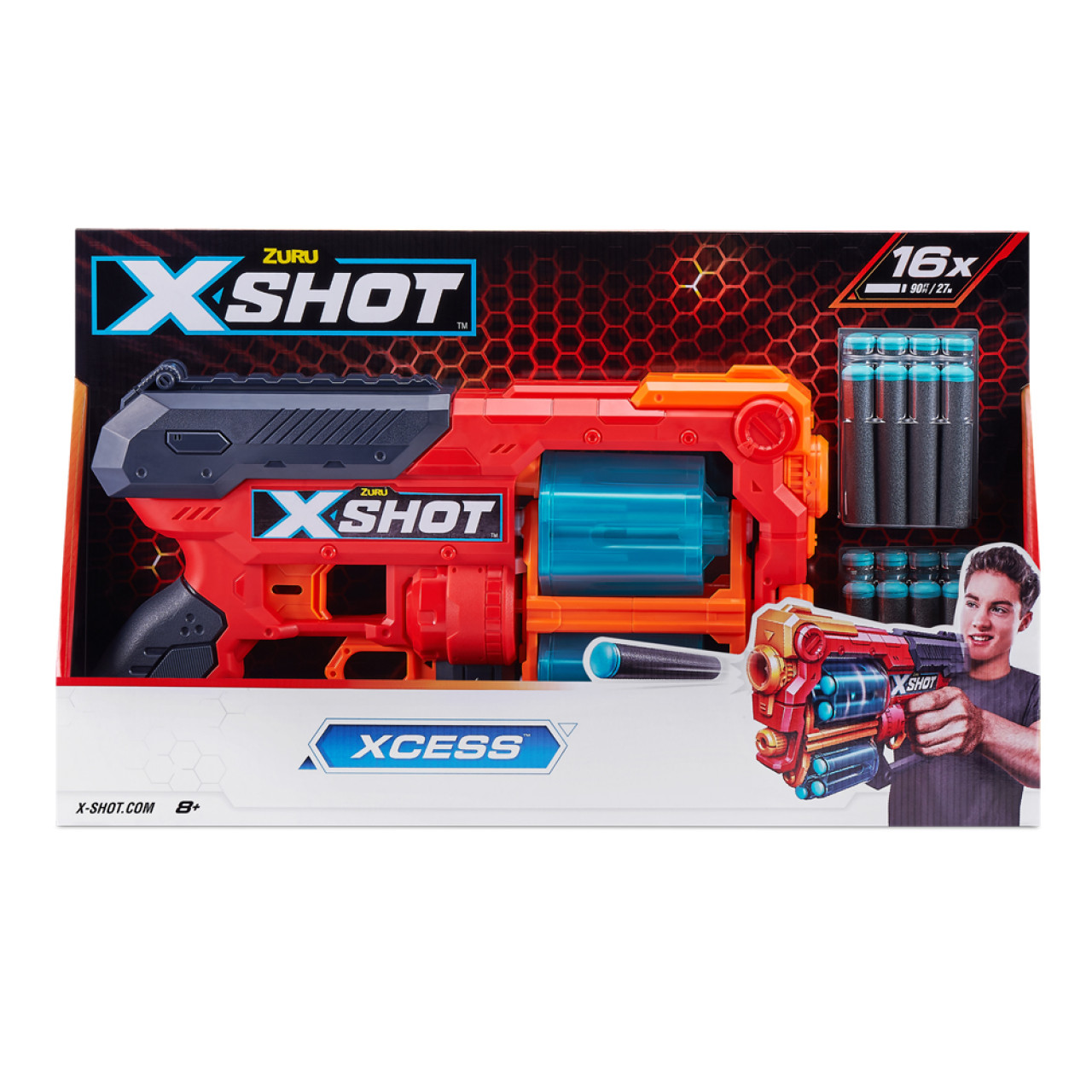 Швидкострільний бластер X-Shot Red EXCEL Xcess TK-12 (36436R)