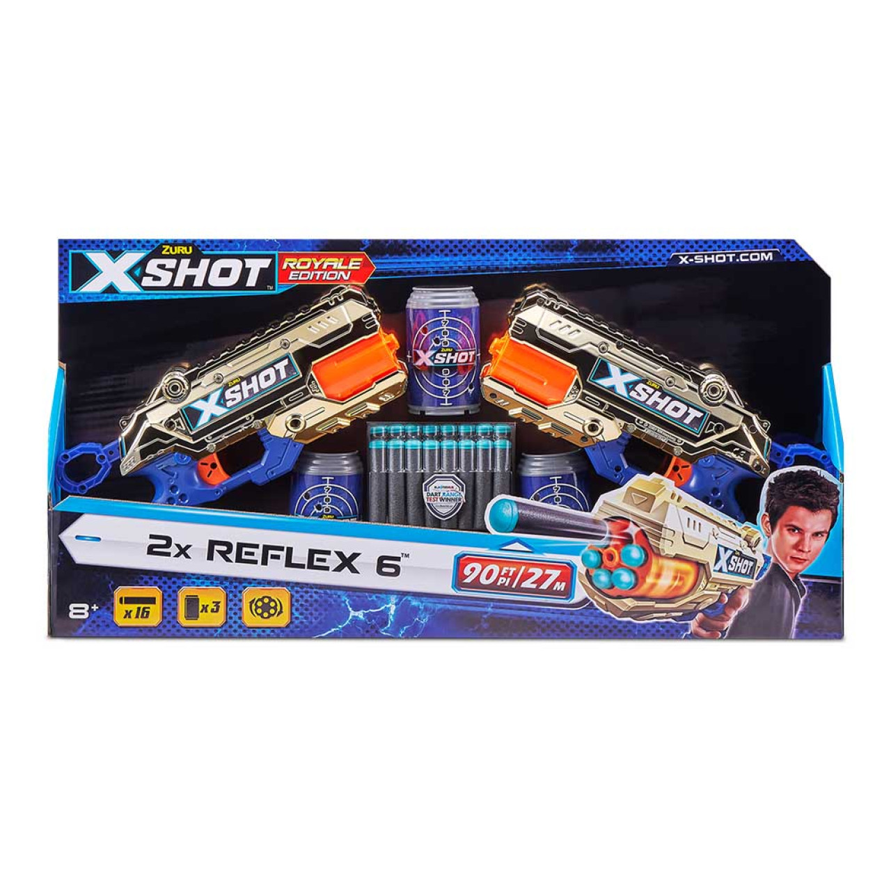 Швидкострільний бластер X-Shot EXCEL Reflex 6 Double Golden (36480Z)