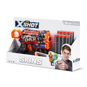 Швидкострільний бластер X-SHOT Skins Menace Game Over (8 патронів) (36515B)