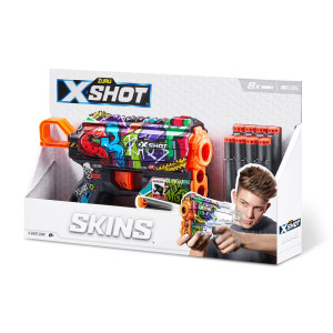 Швидкострільний бластер X-SHOT Skins Flux Graffiti (8 патронів) (36516B)