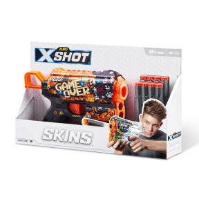Швидкострільний бластер X-SHOT Skins Flux Game Over (8 патронів) (36516E)
