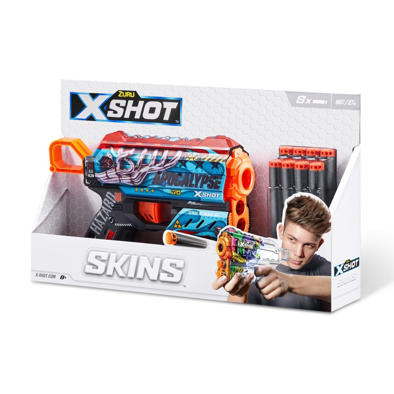 Швидкострільний бластер X-SHOT Skins Flux Apocalypse (8 патронів) (36516G)