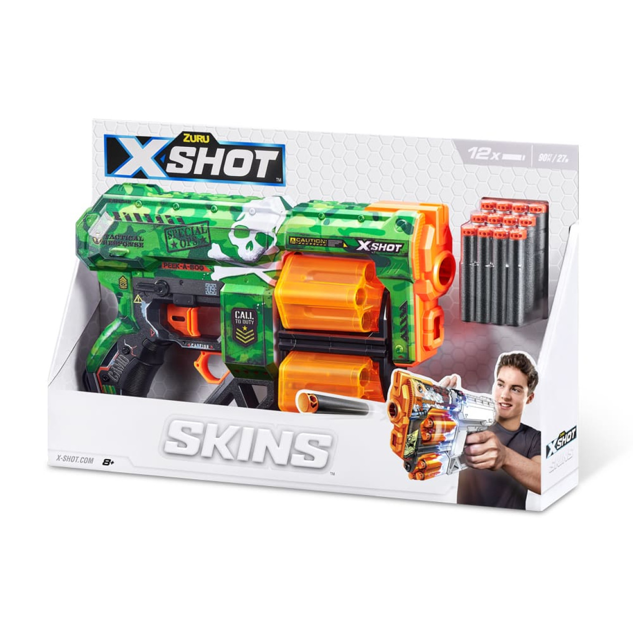 Швидкострільний бластер X-SHOT Skins Dread Camo (12 патронів) (36517D)