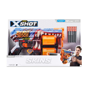 Швидкострільний бластер X-SHOT Skins Dread Beast Out (12 патронів) (36517P)