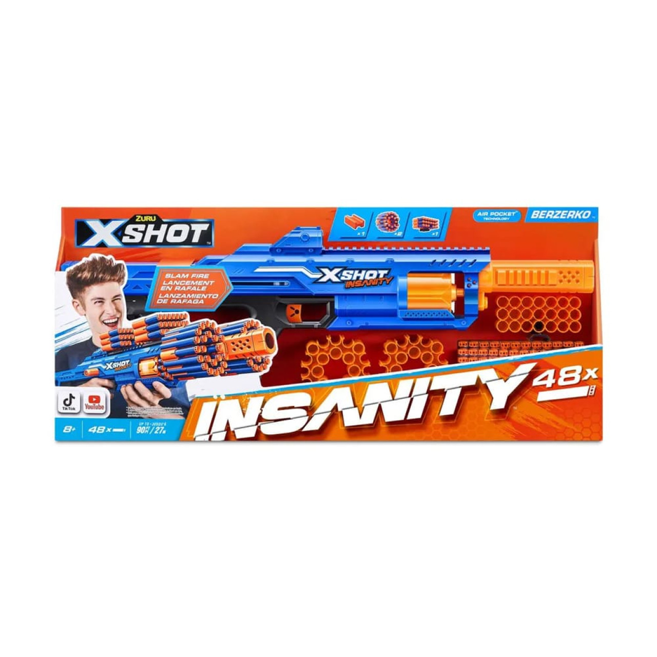 Швидкострільний бластер X-SHOT Insanity-Berzerko 8 Shot (48 патронів) (36610R)